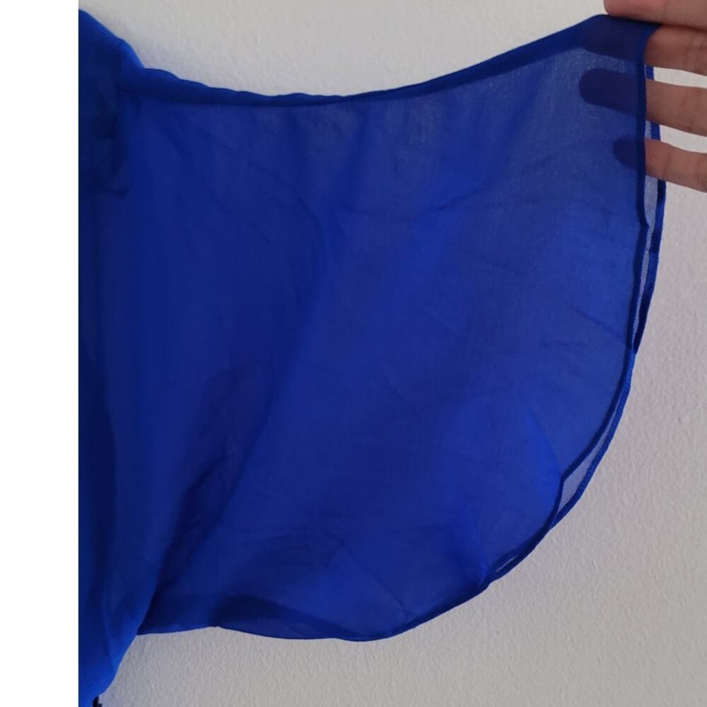 City Chic Draped Faux Wrap Dress Ultra Blue XS 14 NEW - Picture 11 of 11